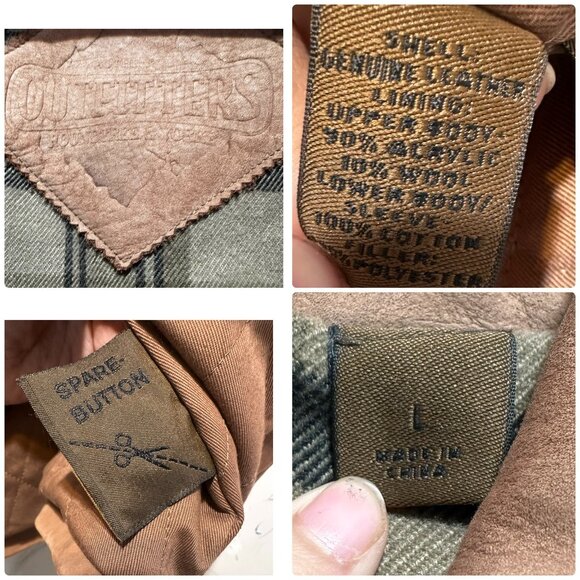 Roundtree Yorke Soft Suede Leather Barn Chore Coat Jacket Large Brown Western - Picture 3 of 16